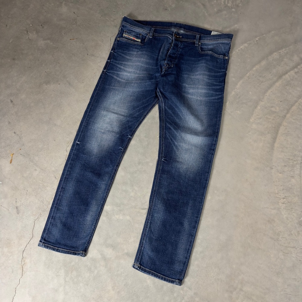 Diesel Tepphar Slim-Carrot Jeans Mens 38x30 Blue Stretch Denim 0850K Wash